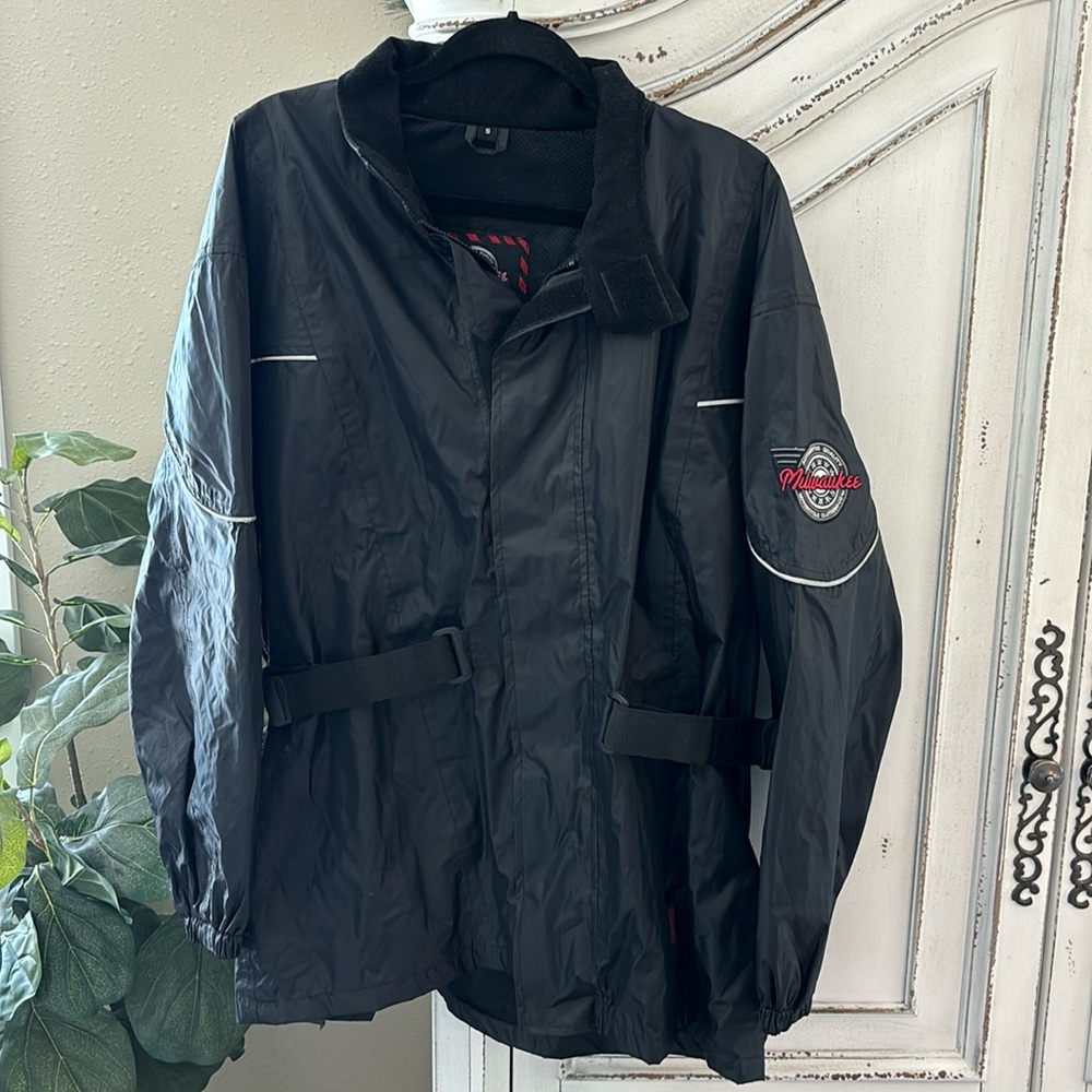 Milwaukee Motorcycle Clothing Co. Black Raincoat, Adult Size Small